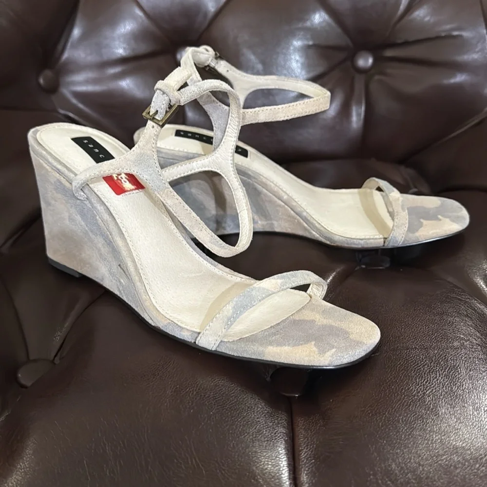 Sanctuary Wobble Fatigue Multi Wedge Sandals with Ankle Strap